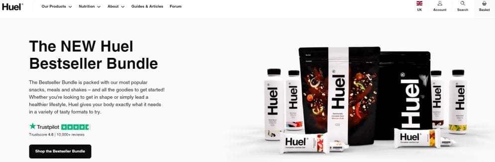 Huel Product Bundle Best Sellers Example